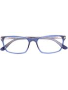 Tom Ford Square Frame Glasses, Blue, Acetate