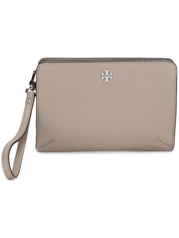 Tory Burch Logo Plaque Zip Wallet