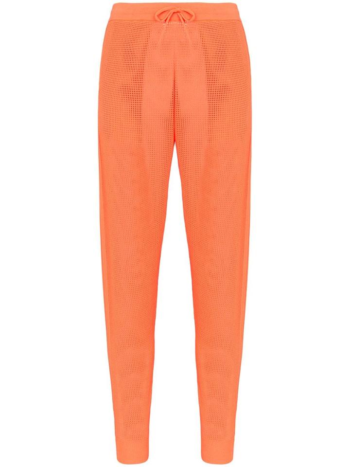 Adam Selman Sport Mid Rise Mesh Track Pants - Orange