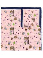 Moschino Space Teddy Print Scarf - Pink