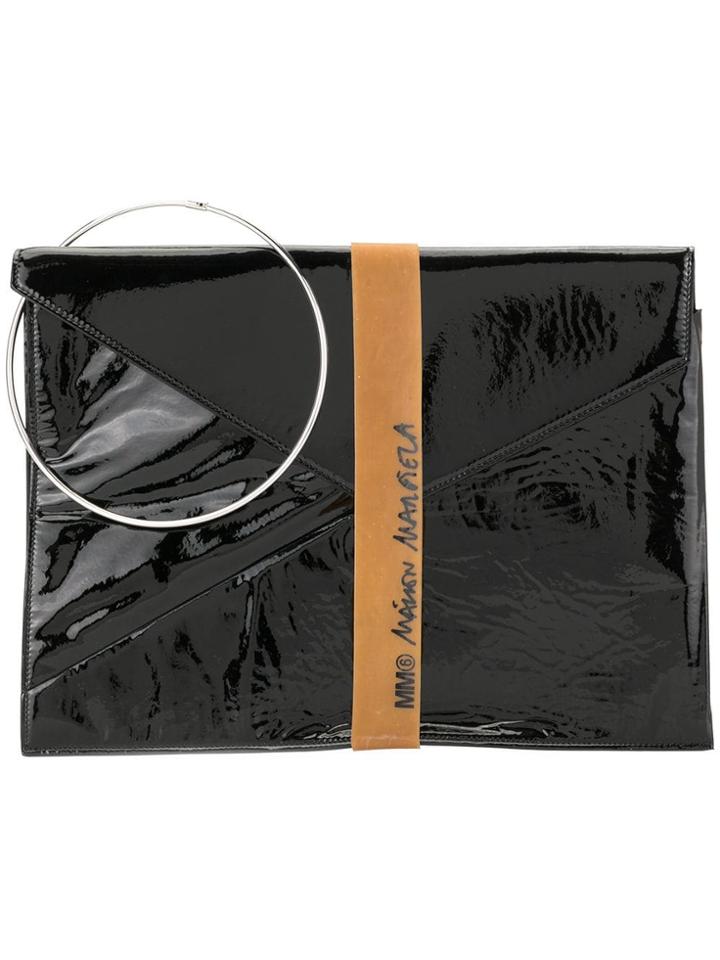 Mm6 Maison Margiela Rubber Band Clutch Bag - Black