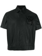 Ktz Drawstring Pocket Cropped Jacket - Black