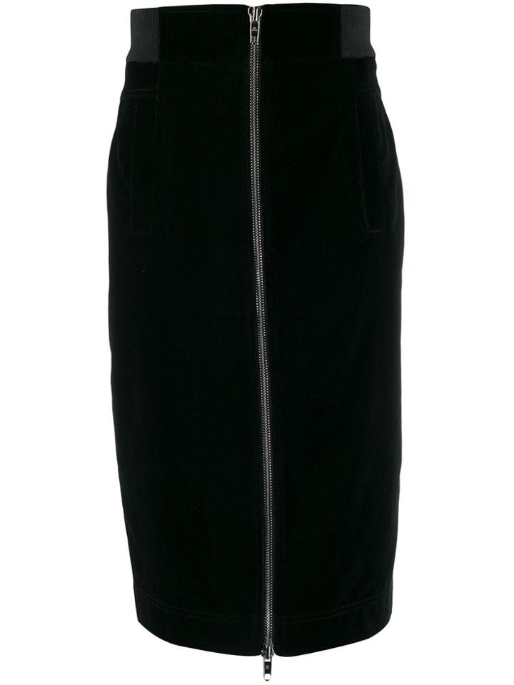 Marc Jacobs Zip Front Pencil Skirt - Black