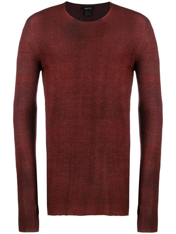 Avant Toi Fine Knit Jumper - Red