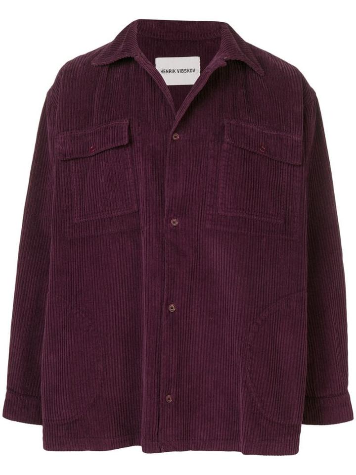 Henrik Vibskov Kentucky Corduroy Shirt - Purple