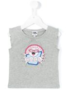 Karl Lagerfeld Kids - Printed T-shirt - Kids - Cotton/spandex/elastane - 24 Mth, Grey