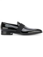 Santoni Band Detail Loafers - Black