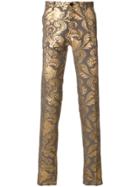 Christian Pellizzari Paisley Pattern Trousers - Brown
