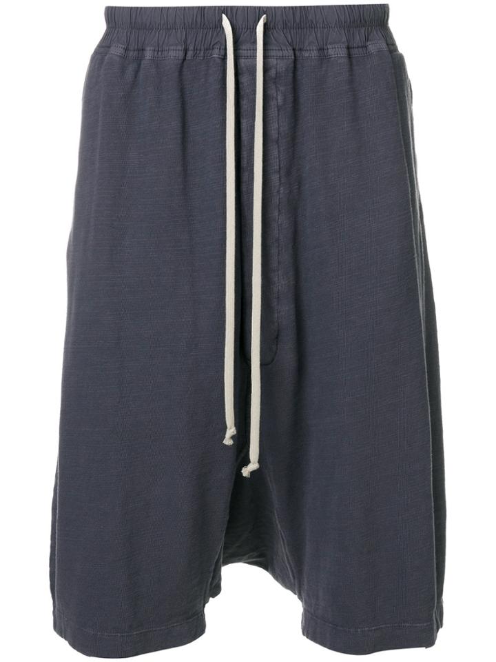 Rick Owens Drkshdw Drop-crotch Shorts - Blue