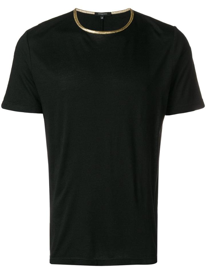 Unconditional Contrast Neck T-shirt - Black
