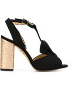 Charlotte Olympia Odelle Sandals, Women's, Size: 41, Black, Silk/leather