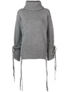 Mcq Alexander Mcqueen Roll-neck Long Sleeve Sweater - Grey