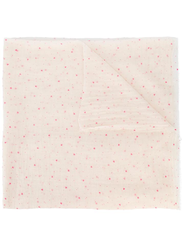 Faliero Sarti Mini Heart Print Scarf - Nude & Neutrals