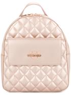 Love Moschino Small Quilted Backpack - Pink & Purple