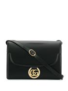 Gucci Logo Plaque Satchel - Black