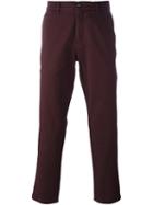 Kenzo Classic Chino Trousers, Men's, Size: 50, Red, Cotton/elastodiene