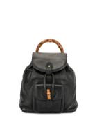 Gucci Pre-owned Bamboo Line Backpack - Black