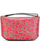 Furla Leopard Print Wristlet Clutch - Pink & Purple