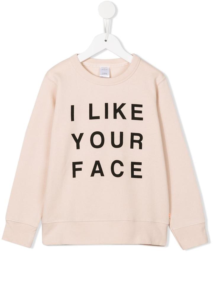Tiny Cottons 'your Face' Print Sweatshirt, Boy's, Size: 8 Yrs, Nude/neutrals