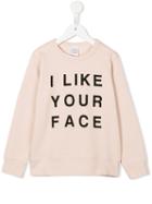 Tiny Cottons 'your Face' Print Sweatshirt, Boy's, Size: 8 Yrs, Nude/neutrals