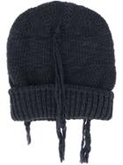 Maison Flaneur Hanging Yarn Knitted Hat - Blue