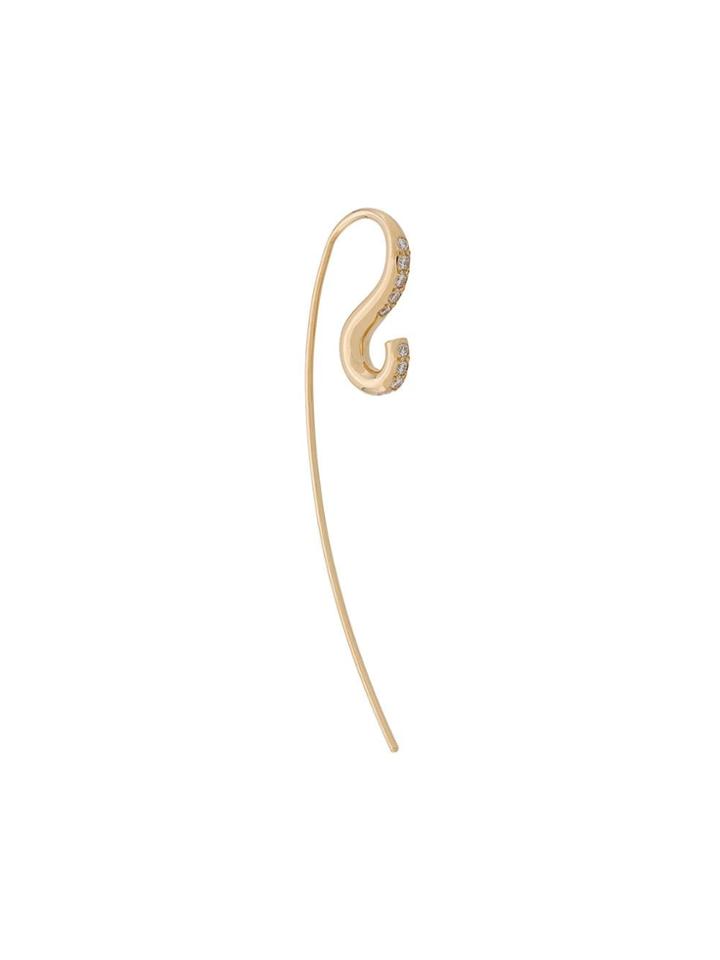 Charlotte Chesnais 18kt Gold Hook Diamond Earring