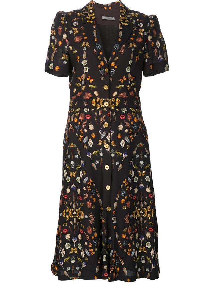 Alexander Mcqueen 'obsession' Button-up Dress