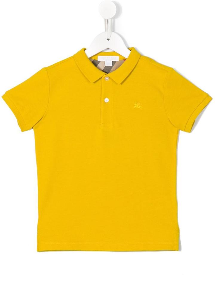 Burberry Kids Classic Polo Shirt, Toddler Boy's, Size: 5 Yrs, Yellow/orange