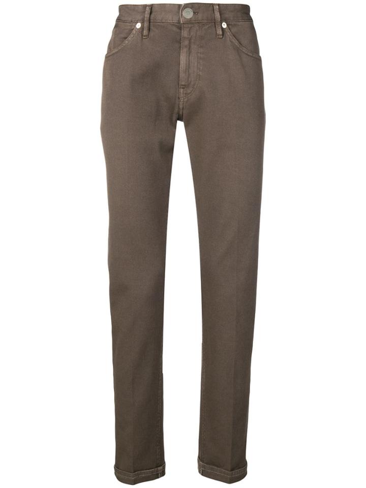 Pt05 Slim-fit Trousers - Brown