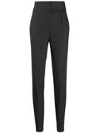 Dolce & Gabbana High-waisted Tapered Trousers - Grey