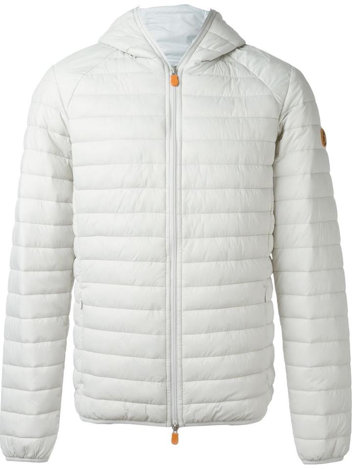 Save The Duck Hooded Puffer Jacket, Men's, Size: Xl, Grey, Nylon/polyester