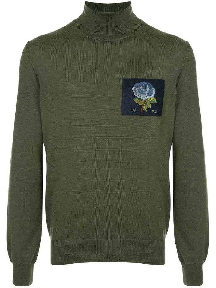 Kent & Curwen Logo Turtle Neck - Green