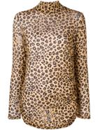 Vivetta Leopard Print High-neck Top - Brown