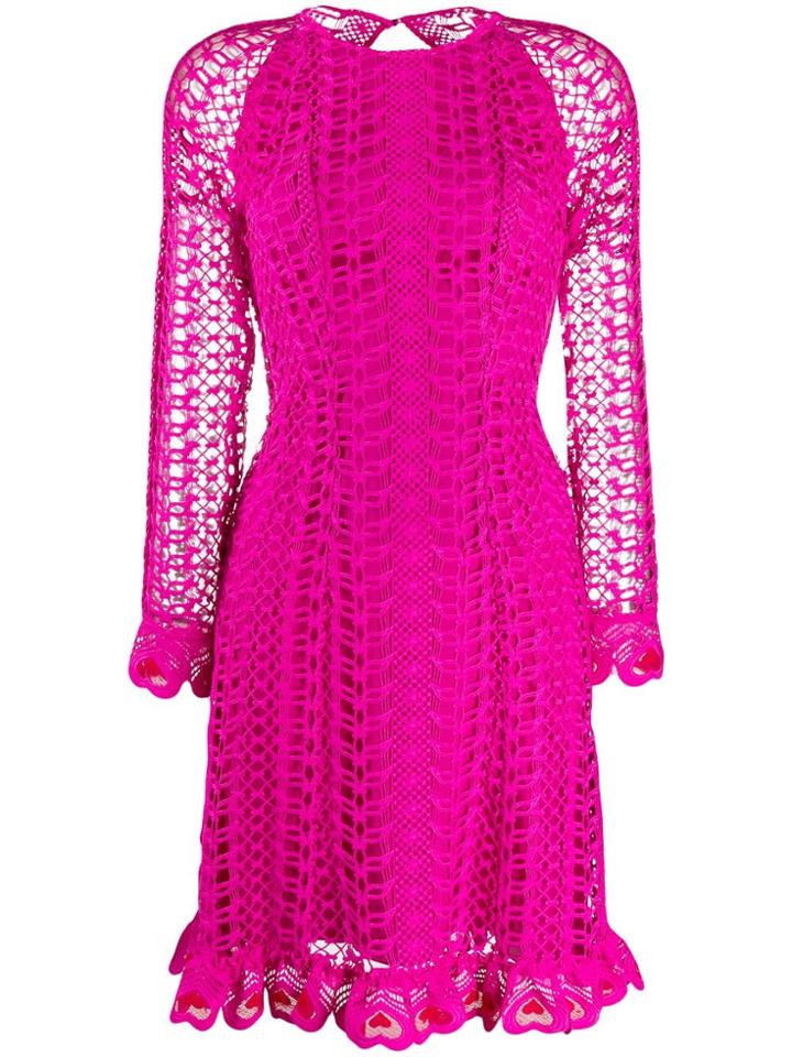 Temperley London Sunbird Heart-shaped Embroidery Dress - Pink