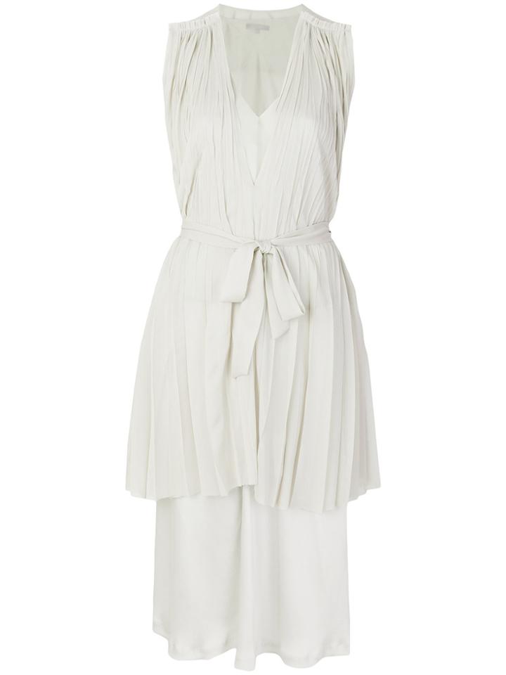 Pas De Calais Draped Belted Dress - Grey