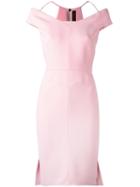 Roland Mouret 'beatrix' Dress, Women's, Size: 10, Pink/purple, Spandex/elastane/acetate/viscose