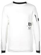 Cp Company Goggle Crew Neck Sweatshirt - White