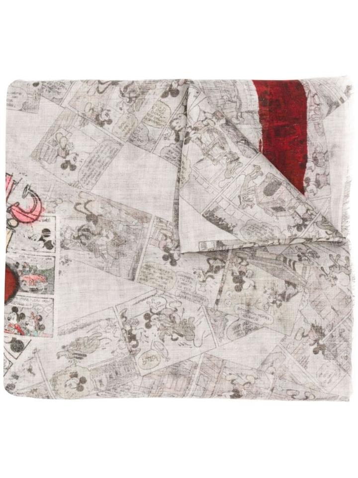 Faliero Sarti Minnie And Mickey Scarf - Grey
