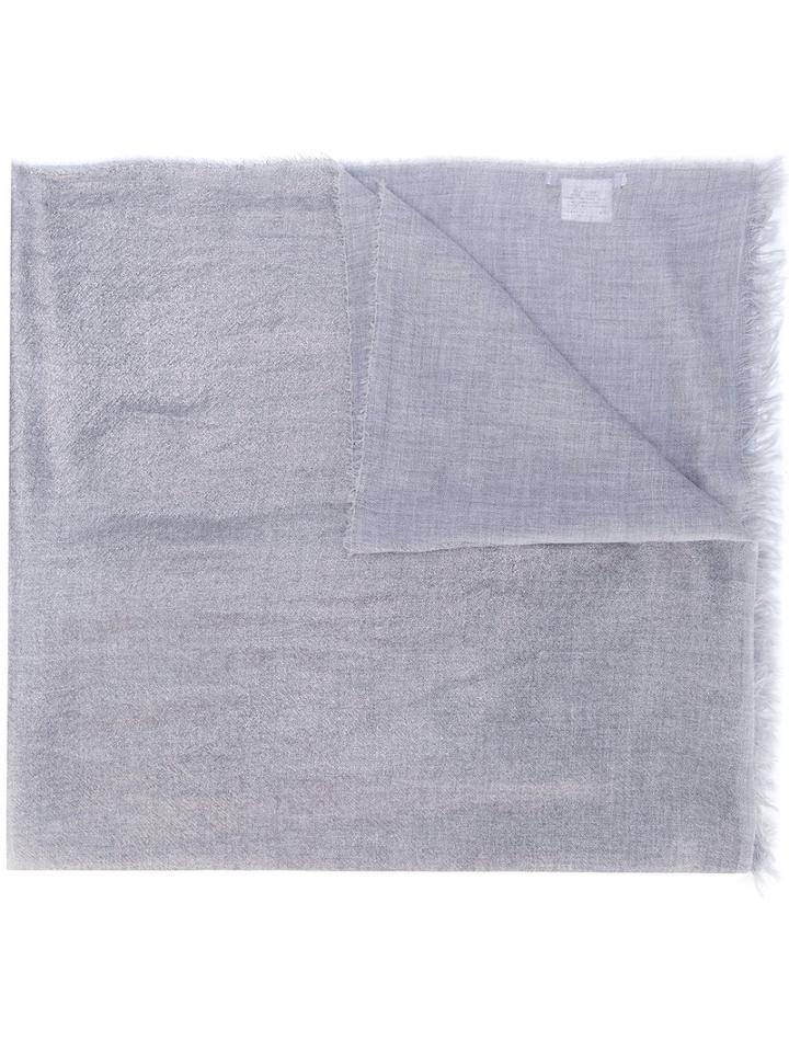 Fabiana Filippi - Fringed Edge Scarf - Women - Merino - One Size, Grey, Merino