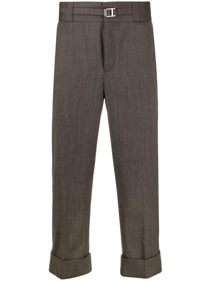 Neil Barrett Belted Tailored Trousers - Neutrals