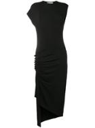 Paco Rabanne Draped Asymmetric Dress - Black