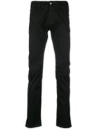 Vejas Two Tone Asymmetric Trousers - Black