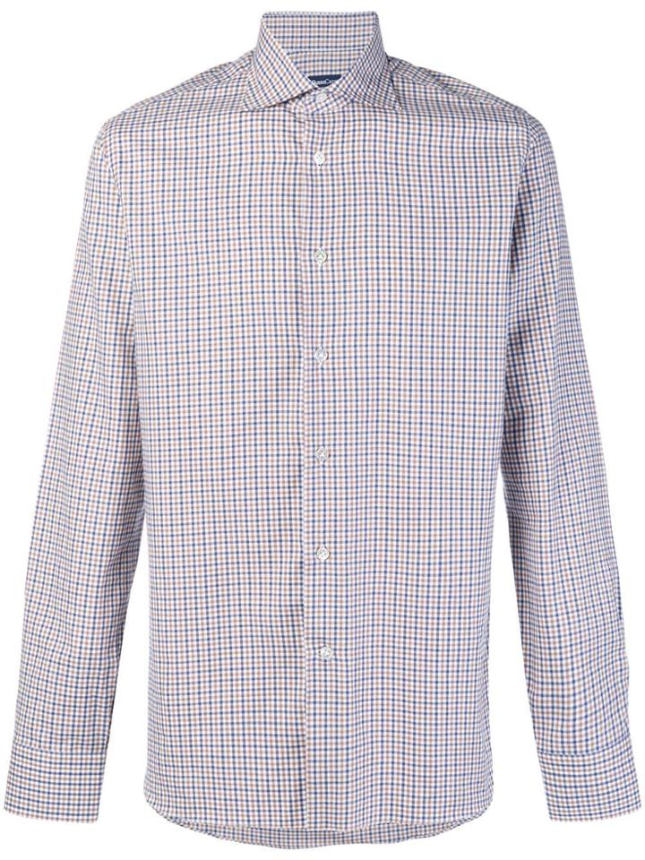 Borriello Plaid Button Shirt - Blue