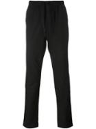 Tomas Maier Waist Drawstring Tapered Trousers, Men's, Size: Large, Black, Cotton