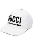 Gucci Logo Embroidered Baseball Cap - White