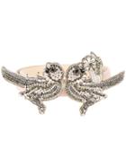 No21 - Birds Embellished Belt - Women - Calf Leather/glass Fiber/metal - 65, Pink/purple, Calf Leather/glass Fiber/metal