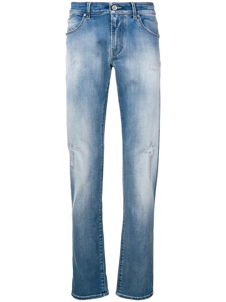 Karl Lagerfeld Ripped Slim Jeans - Blue