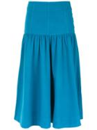 Andrea Bogosian Midi Denim Skirt - Blue