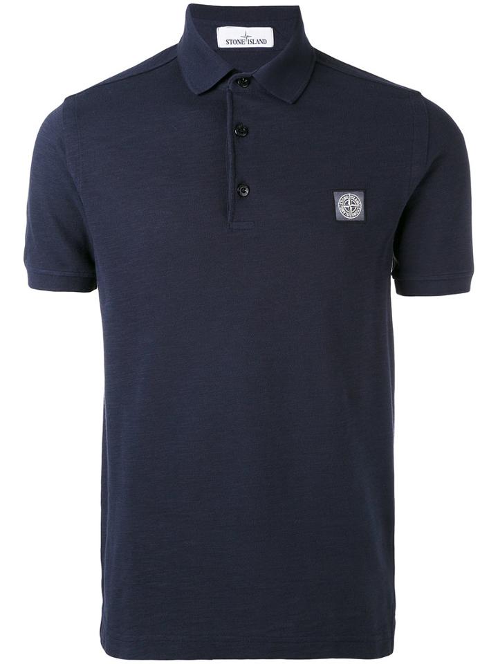 Stone Island - Classic Polo Top - Men - Cotton - M, Blue, Cotton