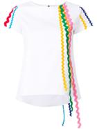 Mira Mikati Wave Ribbon Scuba Top - White